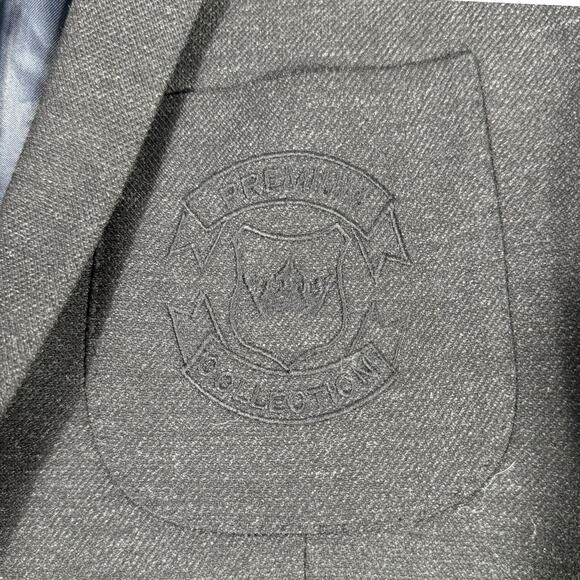 Zara Man (40) Premium Collection Sport Coat Blazer Elbow Patches Crest Pocket - Picture 5 of 16